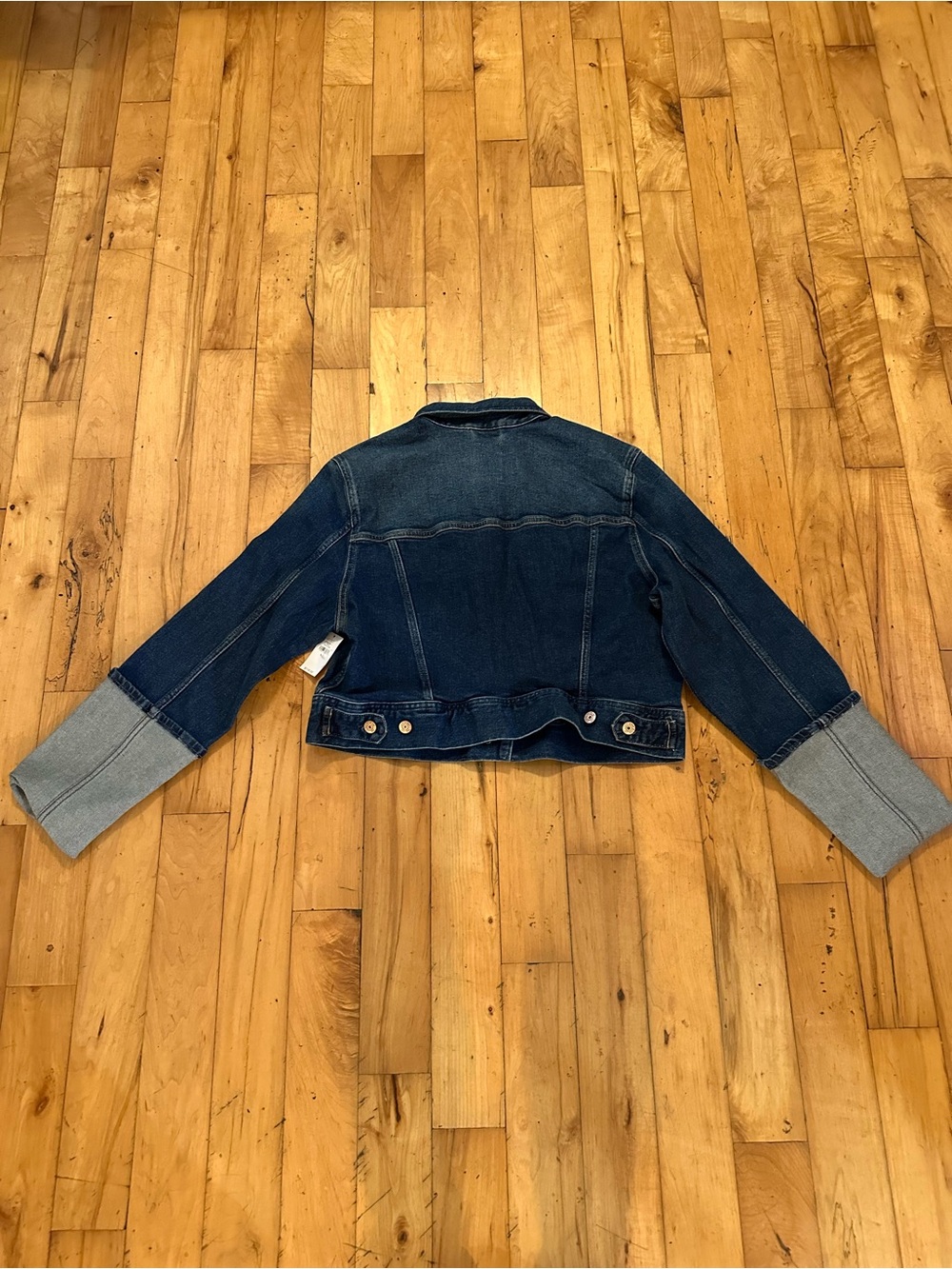 GAP Blue Cuffed  Denim Jacket - Picture 4 of 5
